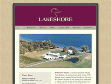 Tablet Screenshot of lakeshorewinery.com